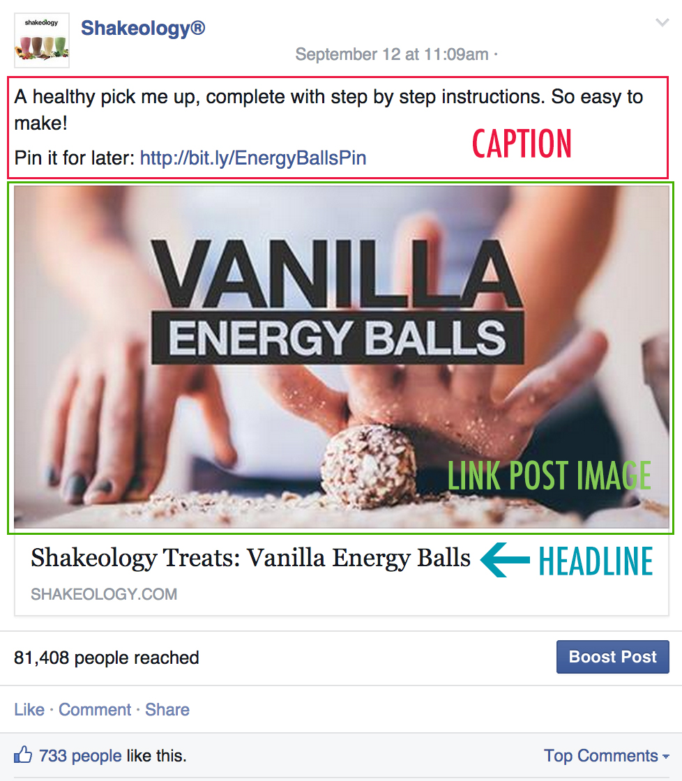 Native Content on Facebook - Link Post 